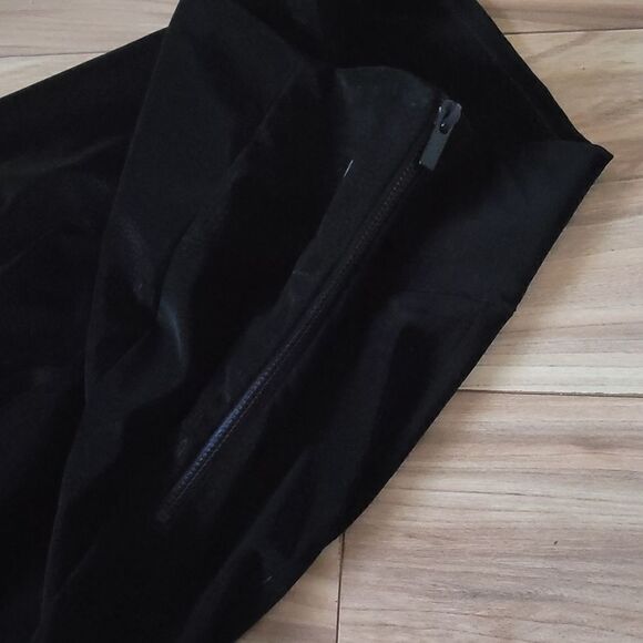 🆕️ Good American Croc Exec Faux Leather Tonal Snake High Waist Pants in Black - Picture 9 of 15